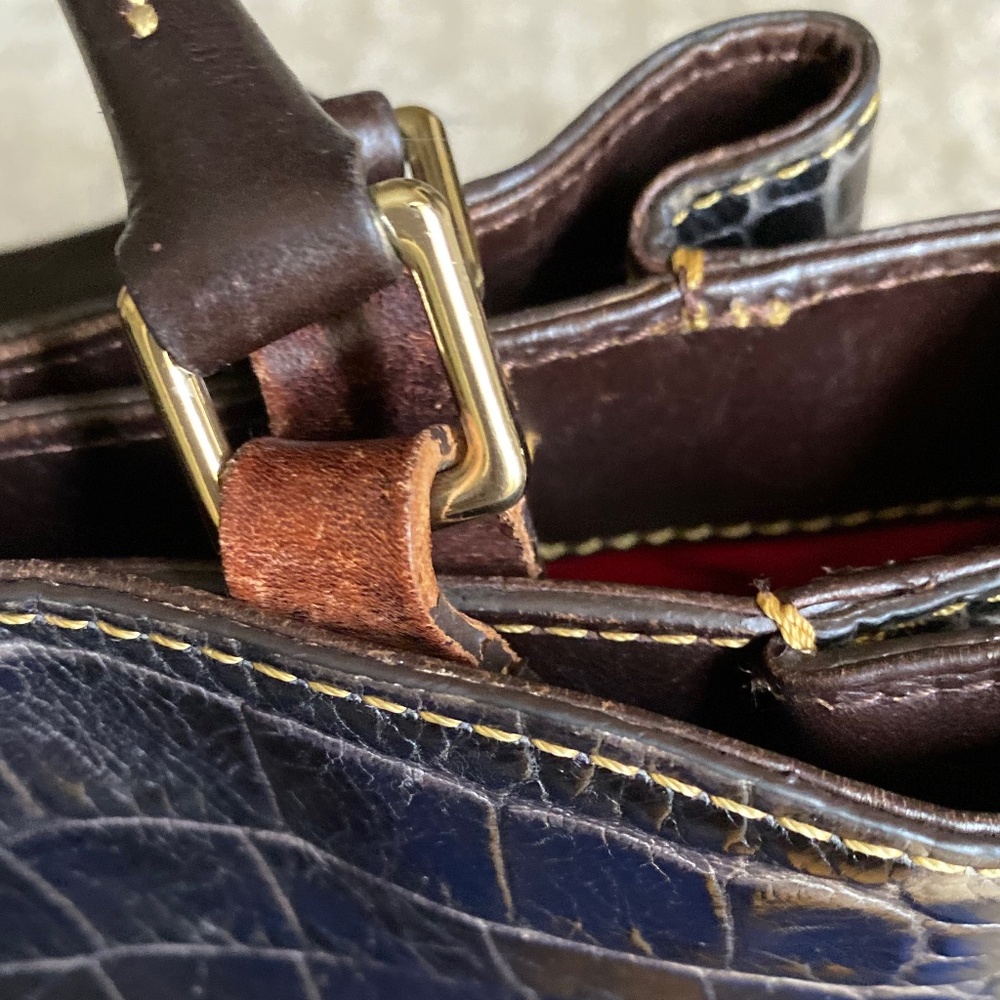 Dooney & Bourke Satchel Croco Leather-Fair - Picture 10 of 13